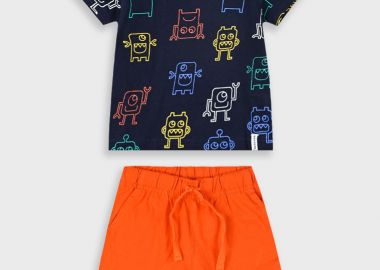 Σετ με εμπριμέ μπλούζα για αγόρι | ΠΟΡΤΟΚΑΛΙ - Energiers - 